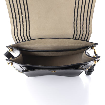 Chloe Suede Braided Small Hudson Shoulder Bag Black 5 of 12