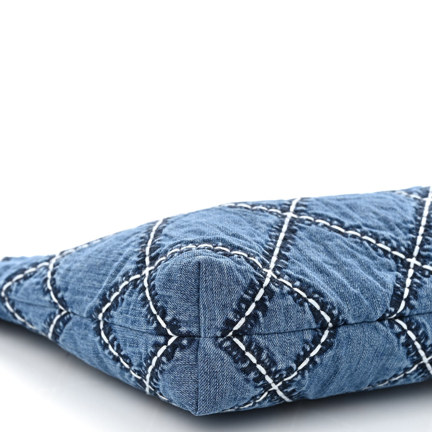 Denim Quilted Stitched Small Chanel 22 Blue