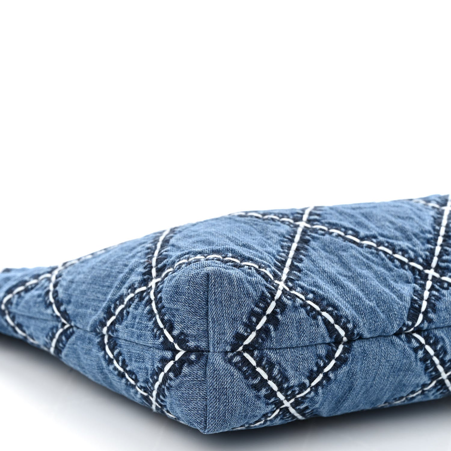 Chanel Denim Quilted Stitched Small Chanel 22 Blue 10 of 11
