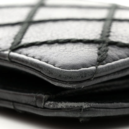 Chanel Distressed Caviar Stitched Yen Wallet Black 10 of 11