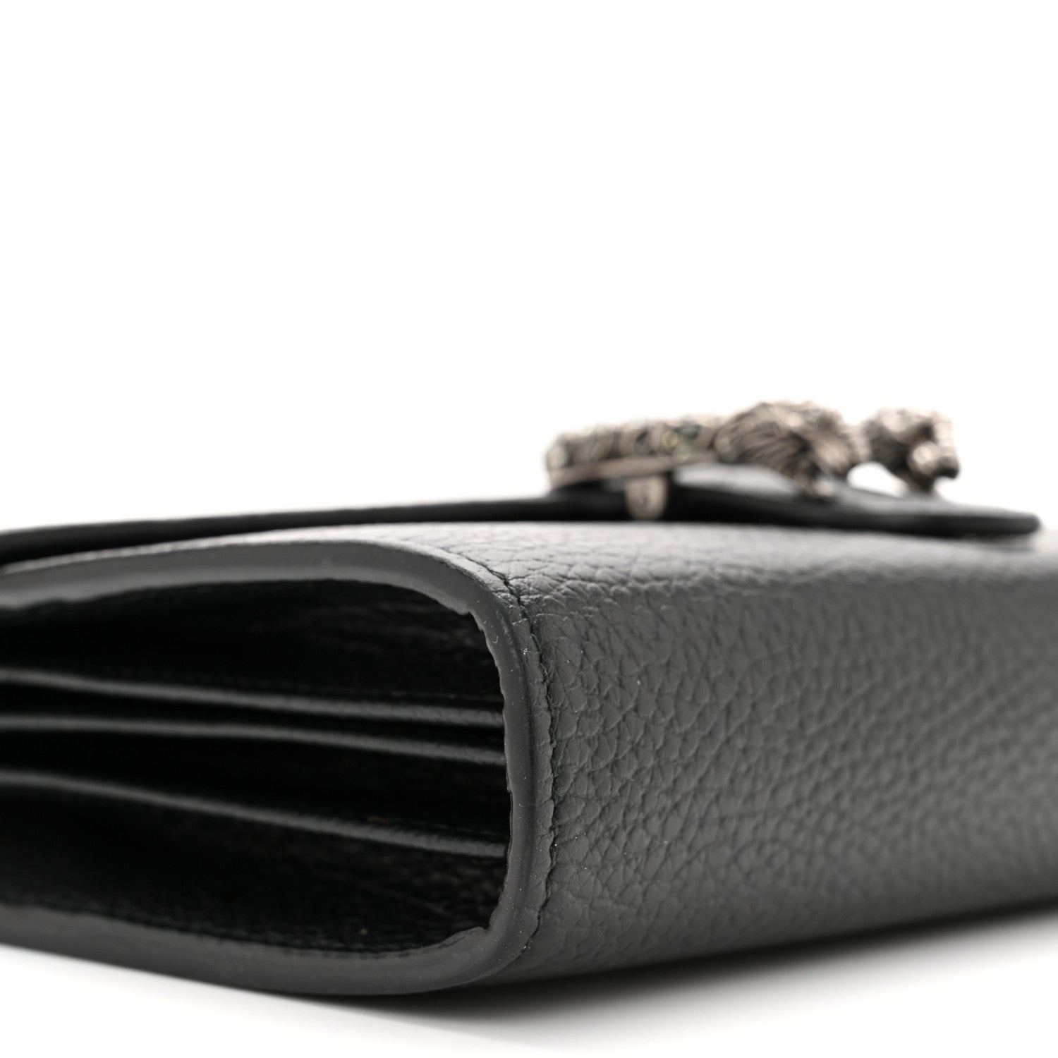 Gucci Calfskin Mini Dionysus Chain Wallet Black 8 of 9