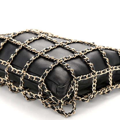 Chanel Lambskin Large Shopping Chain Tote Black 9 of 9