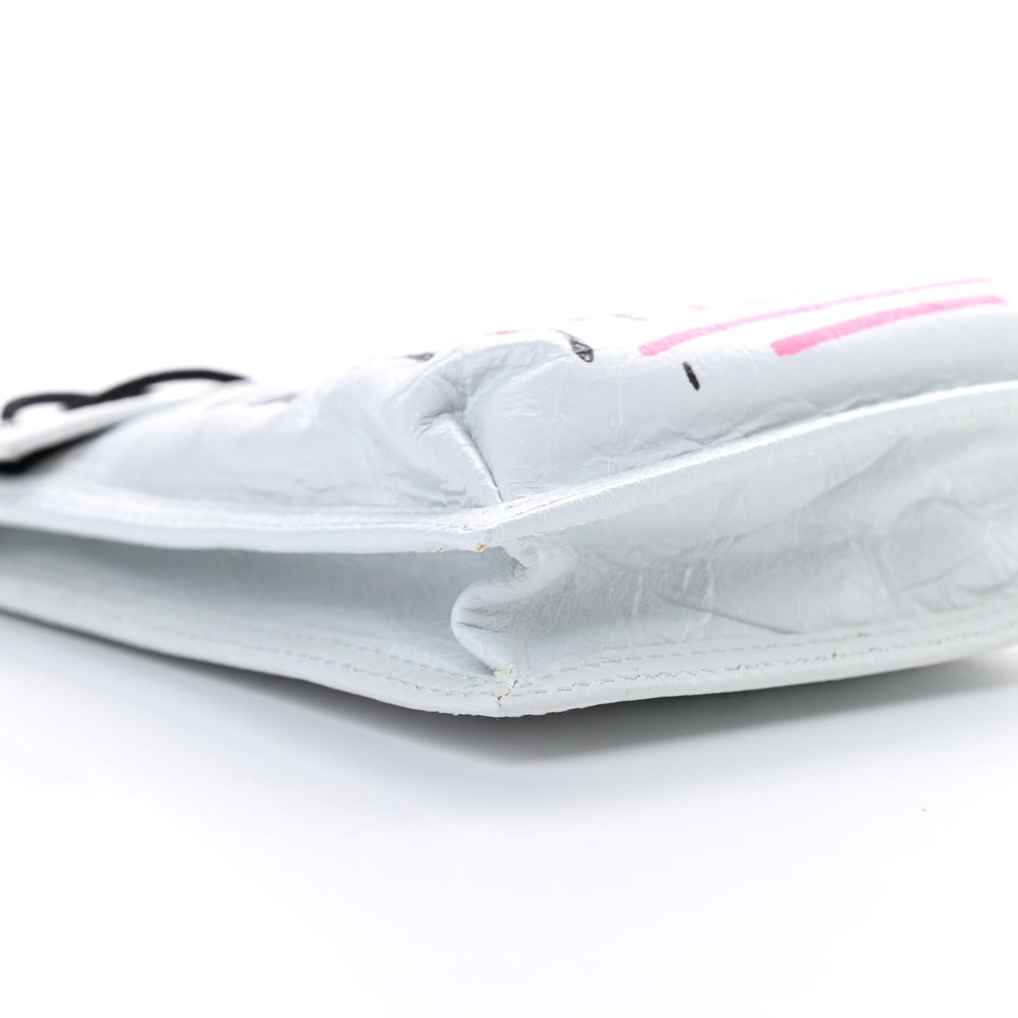 Agneau Arena Graffiti All Over Small Explorer Pouch with Strap White Multicolor