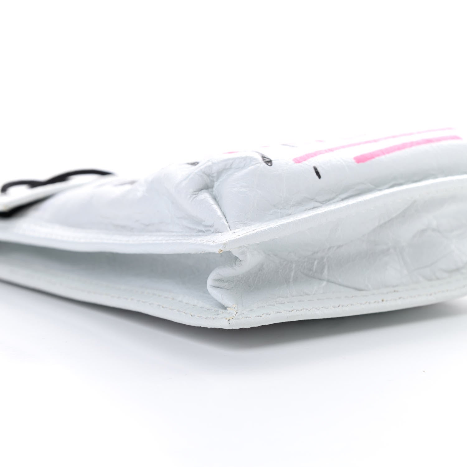 Balenciaga Agneau Arena Graffiti All Over Small Explorer Pouch with Strap White Multicolor 9 of 12