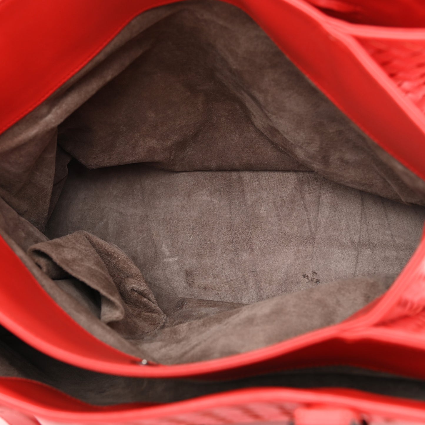 Nappa Intrecciato Medium Roma Tote Red