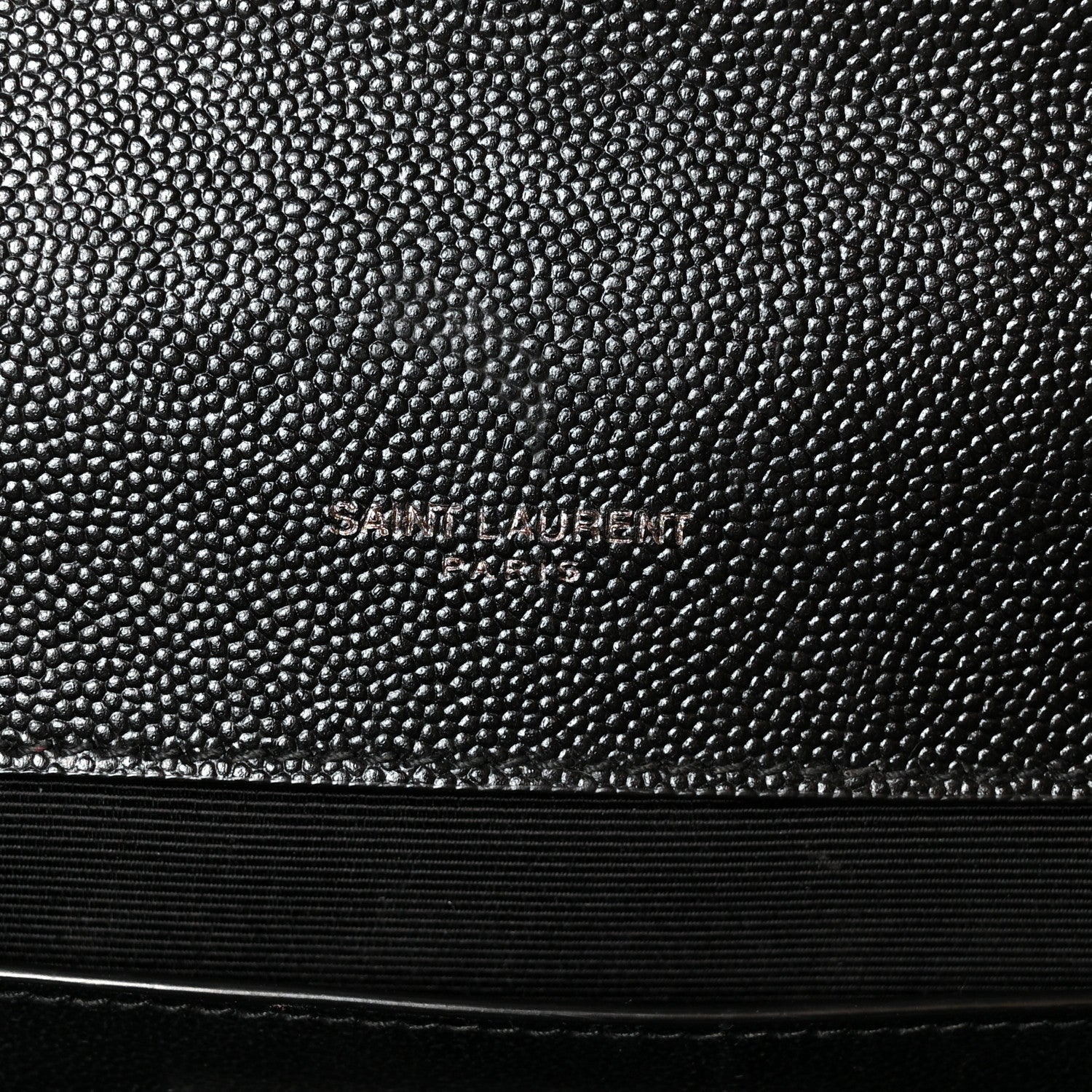 Saint Laurent Grain De Poudre Textured Mixed Matelasse Triquilt Medium Monogram Monochrome Satchel Black 6 of 12