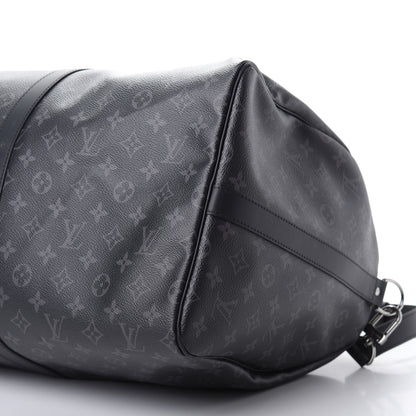 Louis Vuitton Monogram Eclipse Keepall Bandouliere 55 9 of 10