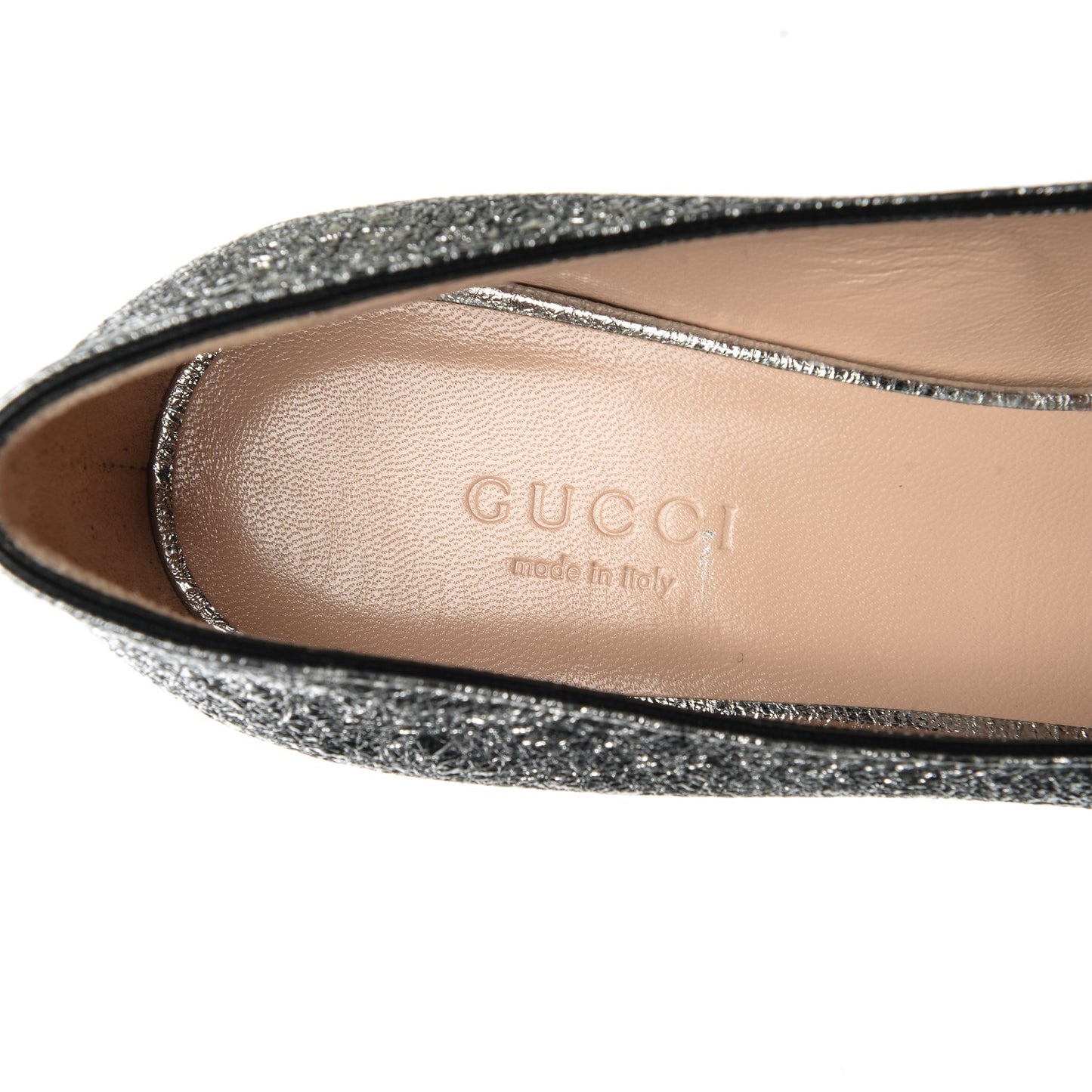 Galassia GG Marmont Fringe 50mm Loafer Pumps 35 Argento