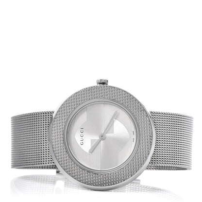 Gucci Stainless Steel 36mm U-Play Mesh Quartz Watch 3 of 9