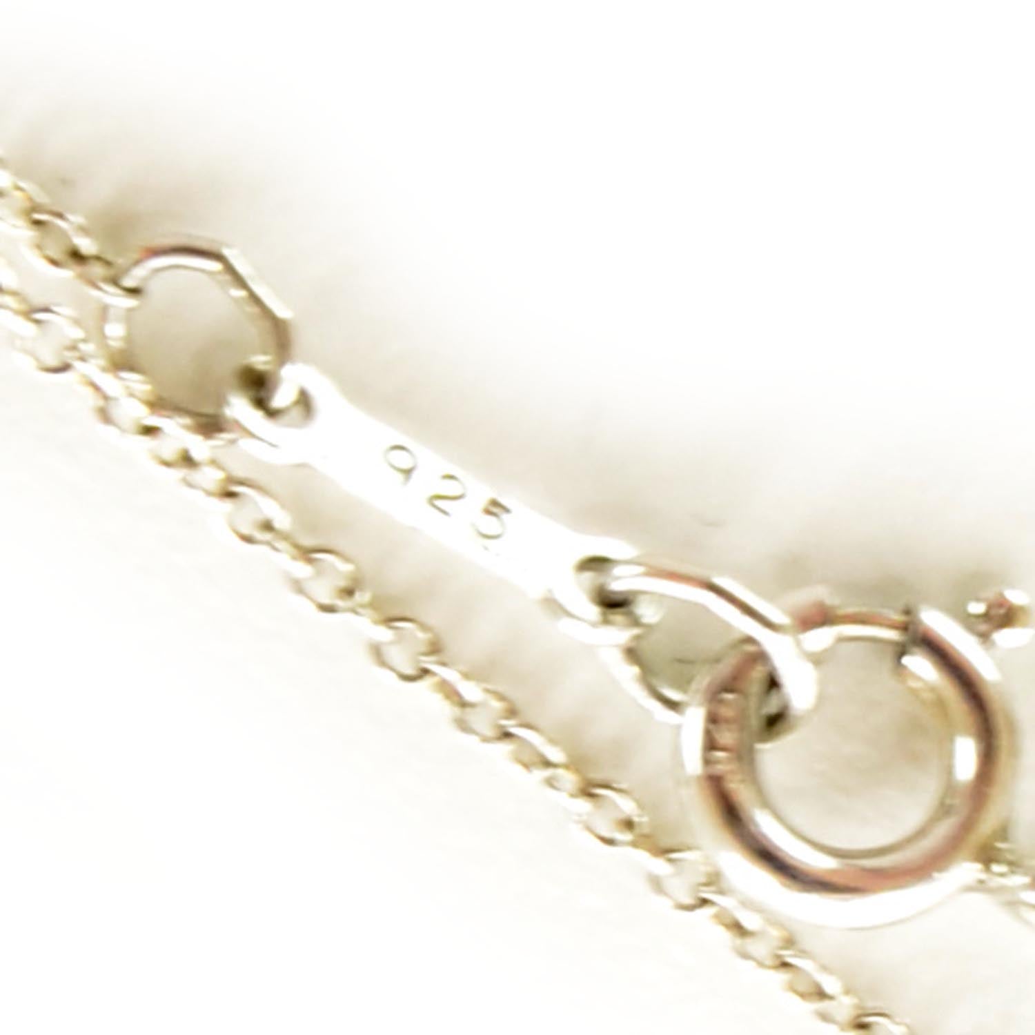 Tiffany Sterling Silver 16mm Elsa Peretti Open Heart Pendant Necklace 3 of 4