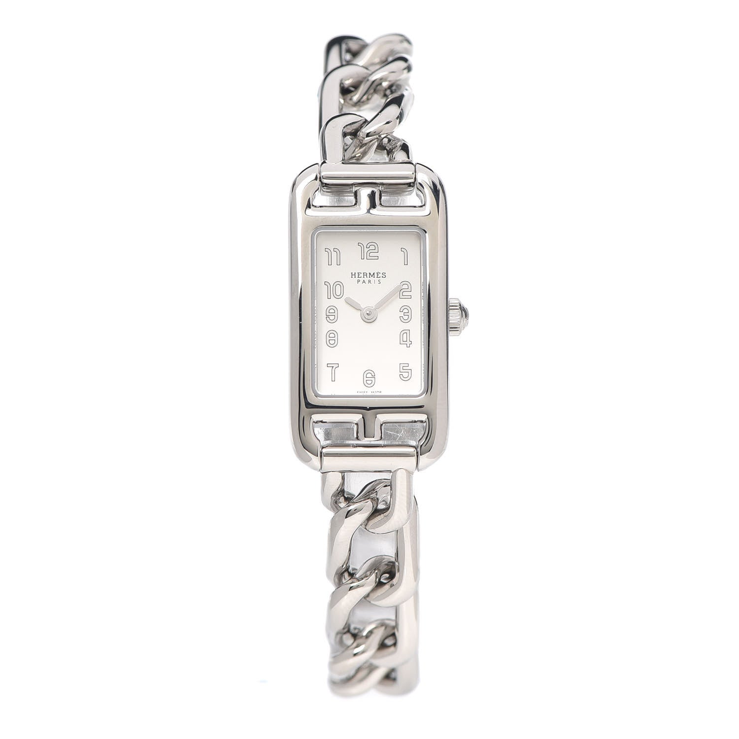Hermes Stainless Steel 17mm Nantucket Quartz Watch 1 of 6