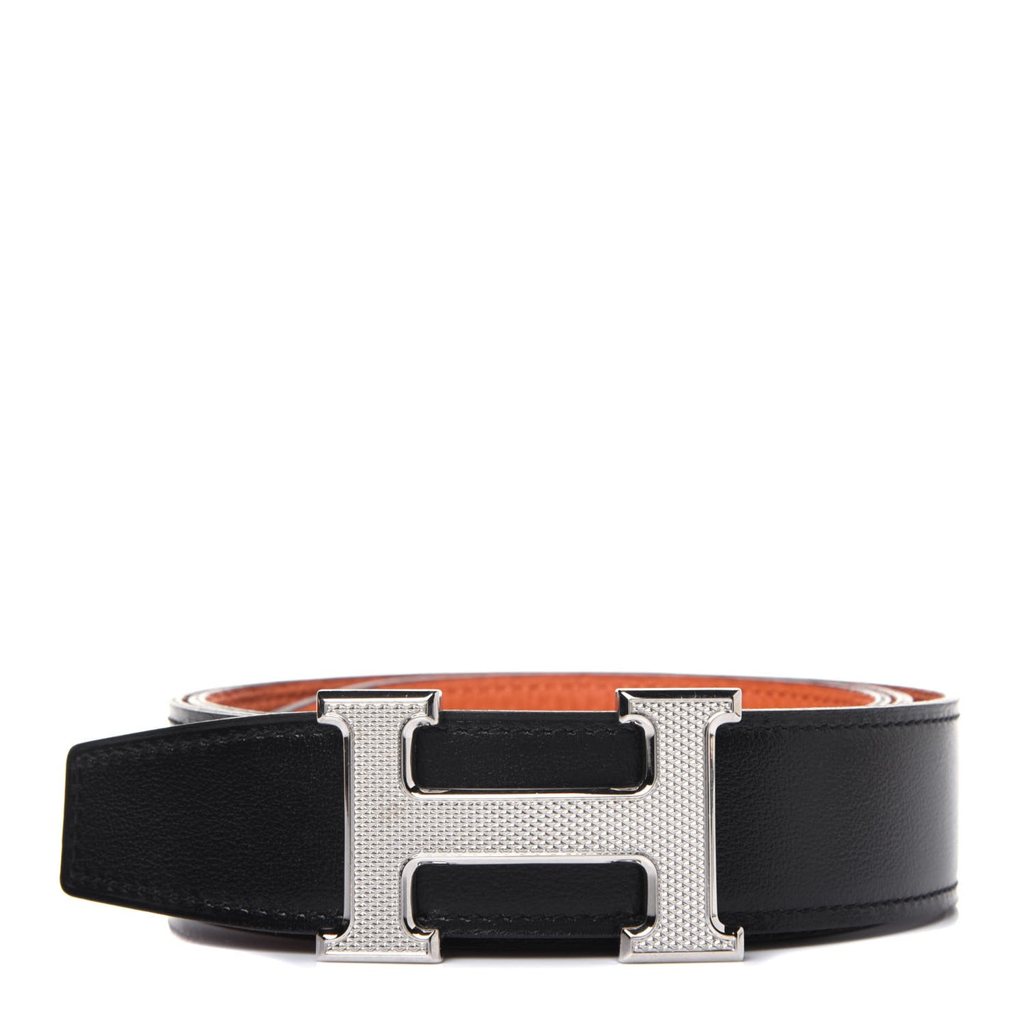 Box Togo 32mm Guilloche H Belt 90 Black Orange