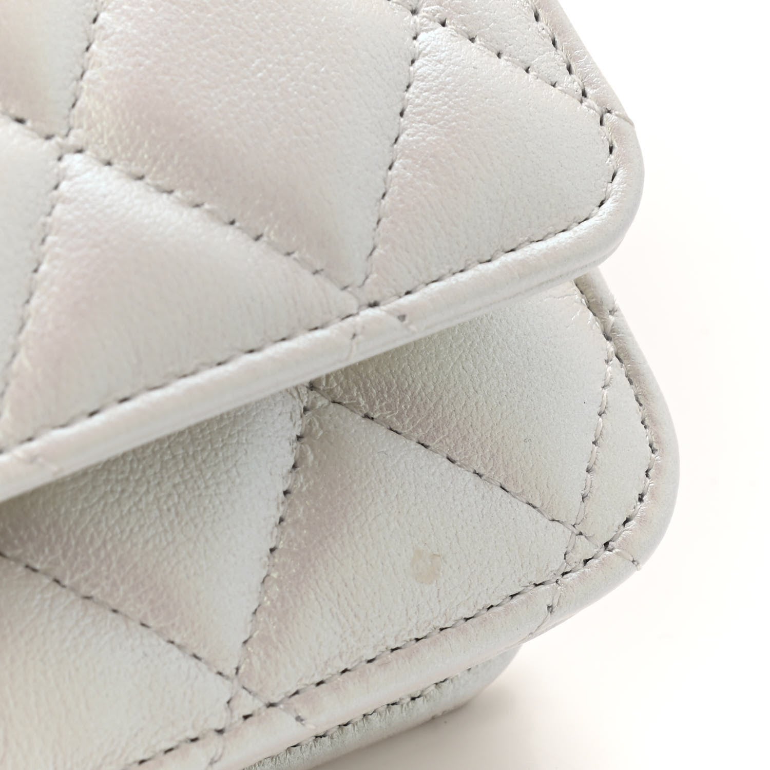Chanel Lambskin Quilted Coco Bow Wallet On Chain WOC White 12 of 12