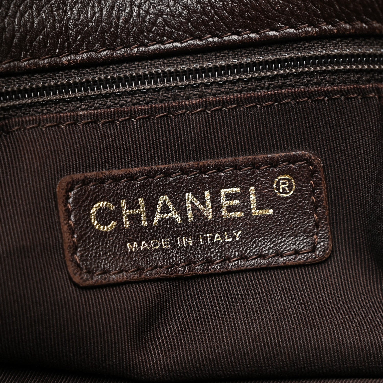 Chanel Calfskin Cerf Executive Shopper Tote Brown 8 of 13