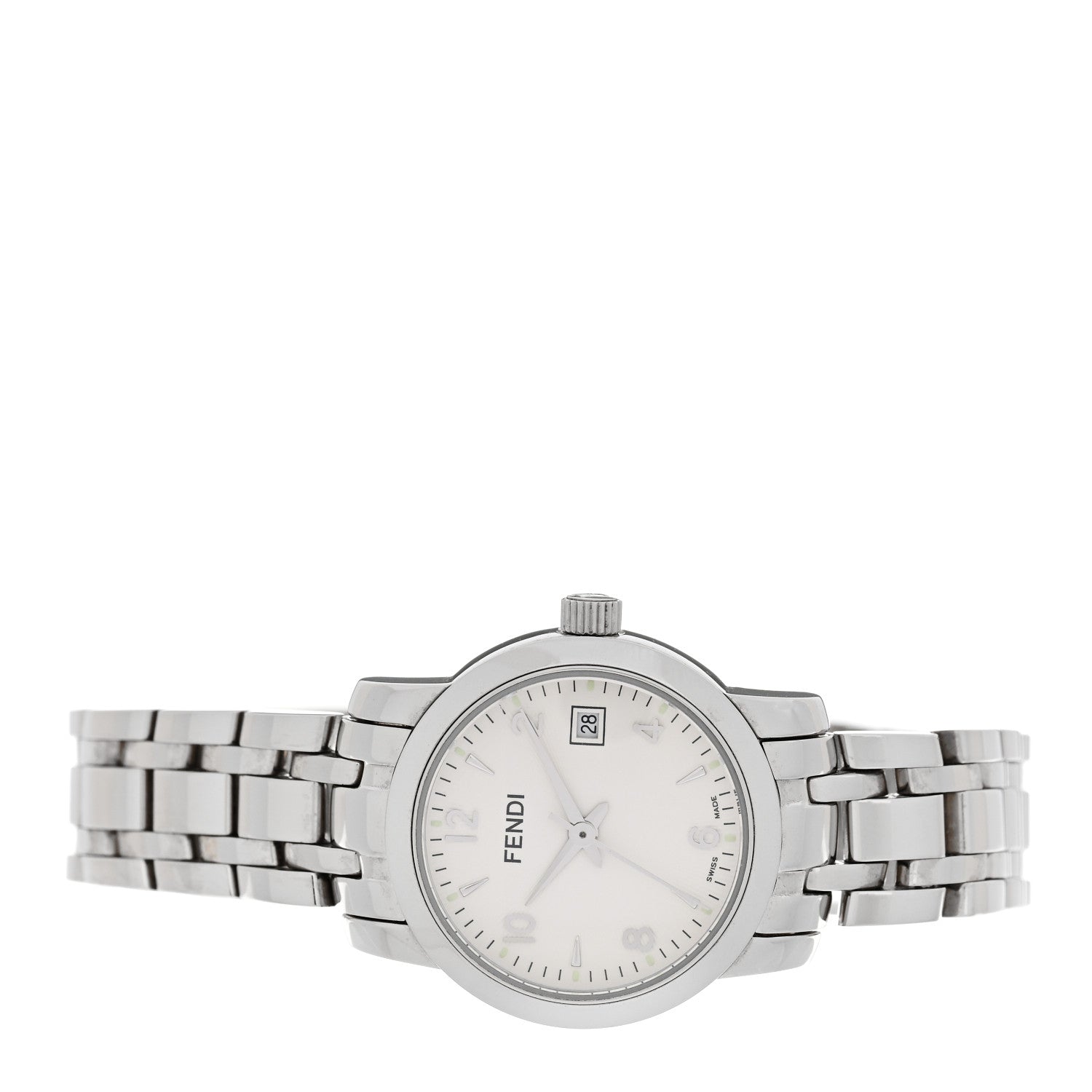 FENDI クォーツ腕時計 ホワイトダイヤル Fendi Stainless Steel 26mm 2100L Quartz Watch White 1780857