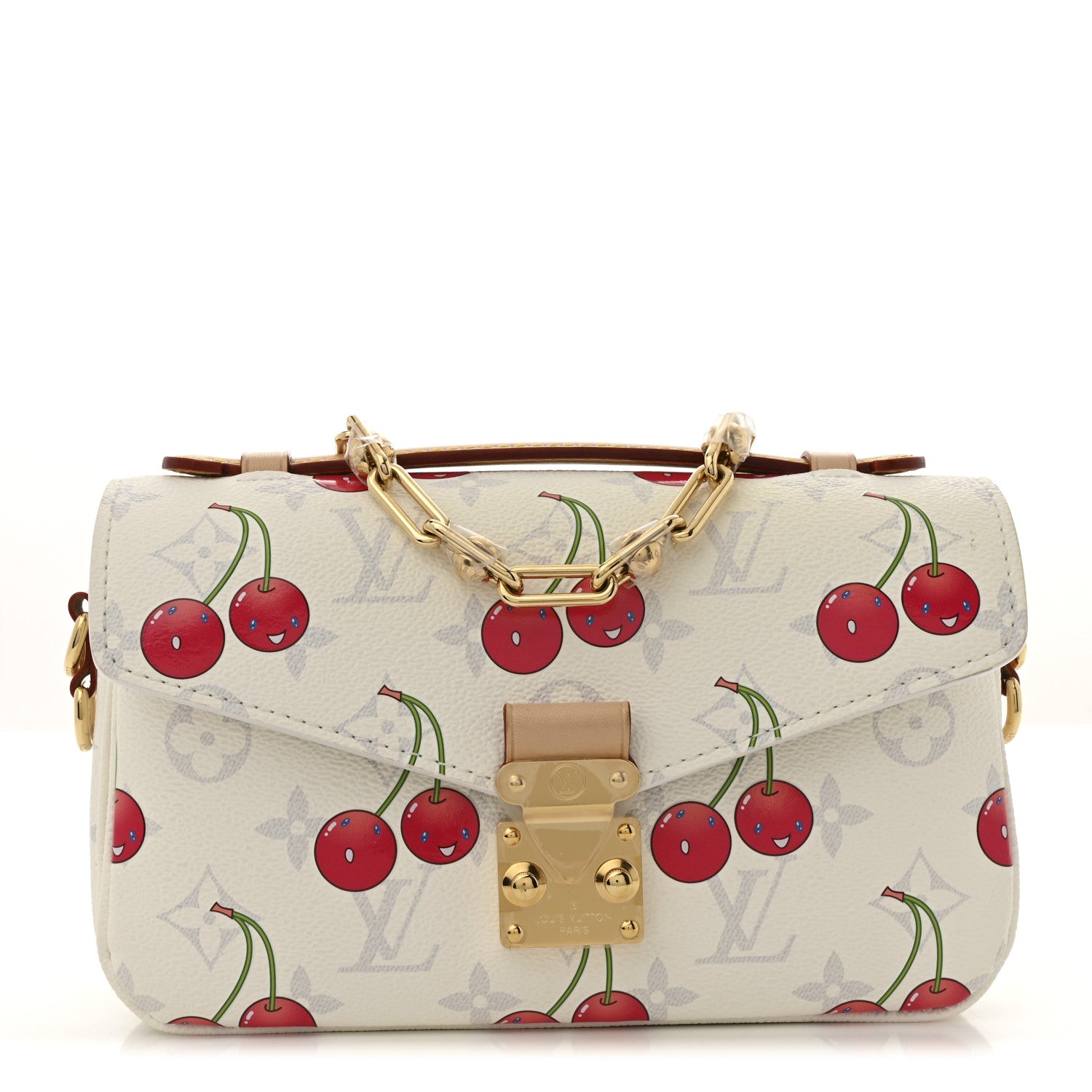 Louis Vuitton LV X TM Monogram Cerises Pochette Metis East West White 1 of 12