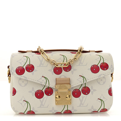 Louis Vuitton LV X TM Monogram Cerises Pochette Metis East West White 1 of 12