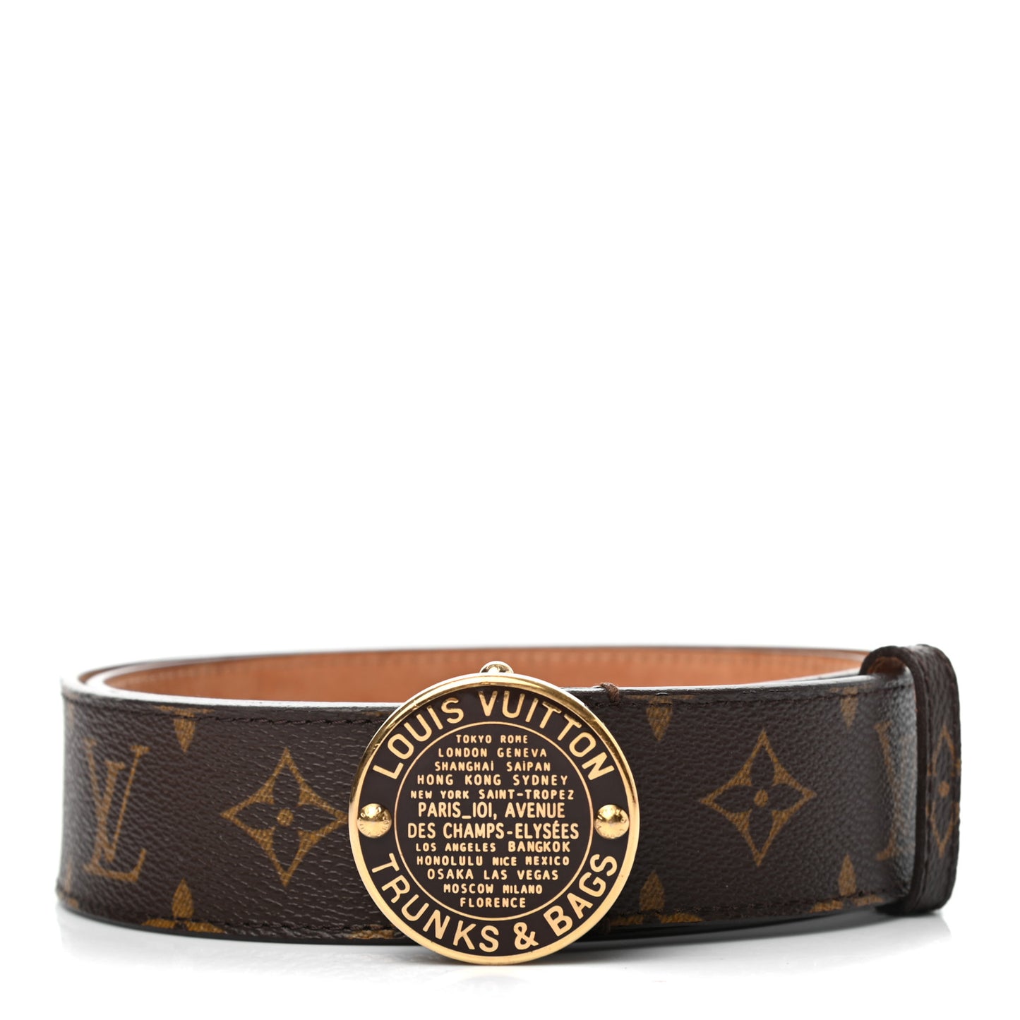 Monogram Trunks and Bags Belt 90 36