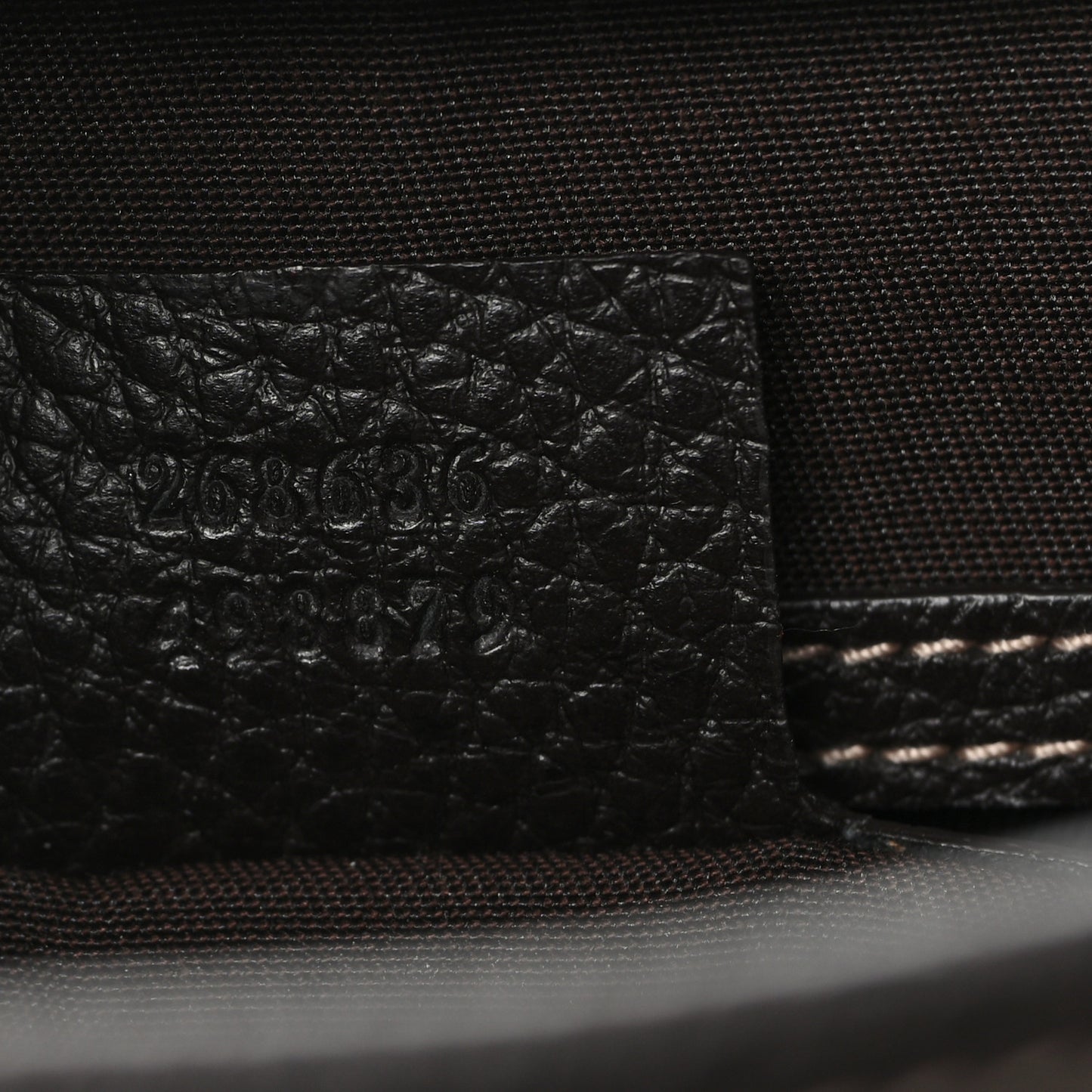 Crystal Monogram Large Abbey D Ring Hobo Dark Brown