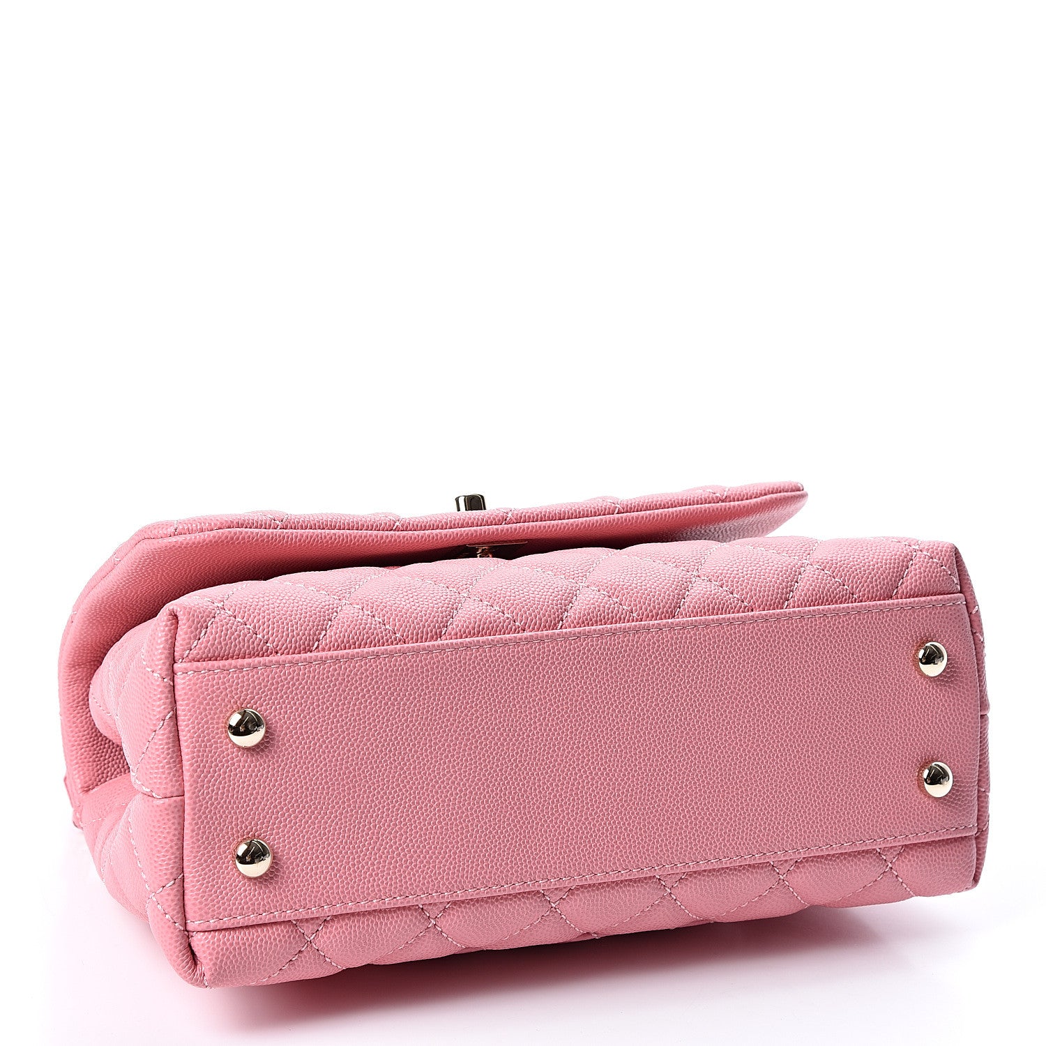 Chanel Caviar Quilted Mini Coco Handle Flap Pink 3 of 9