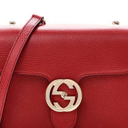 Gucci Dollar Calfskin Small Interlocking G Shoulder Bag Red 9 of 11