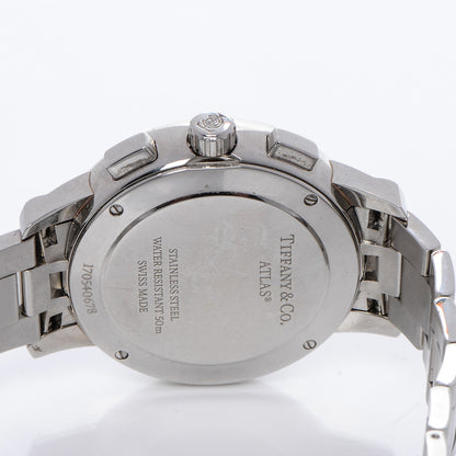 Tiffany Stainless Steel Diamond Bezel 36mm Atlas Dome Chronograph Quartz Watch 5 of 8