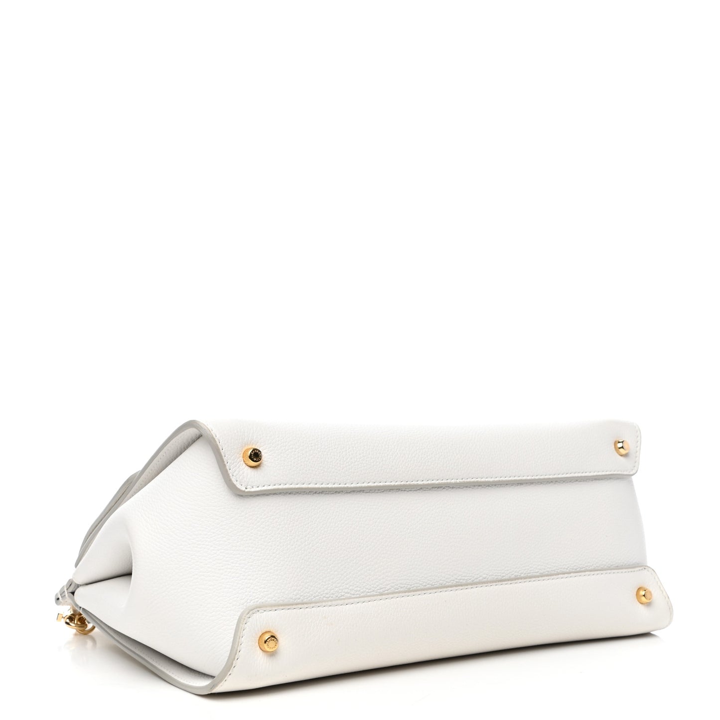 Calfskin Medium Sicily Soft Satchel White