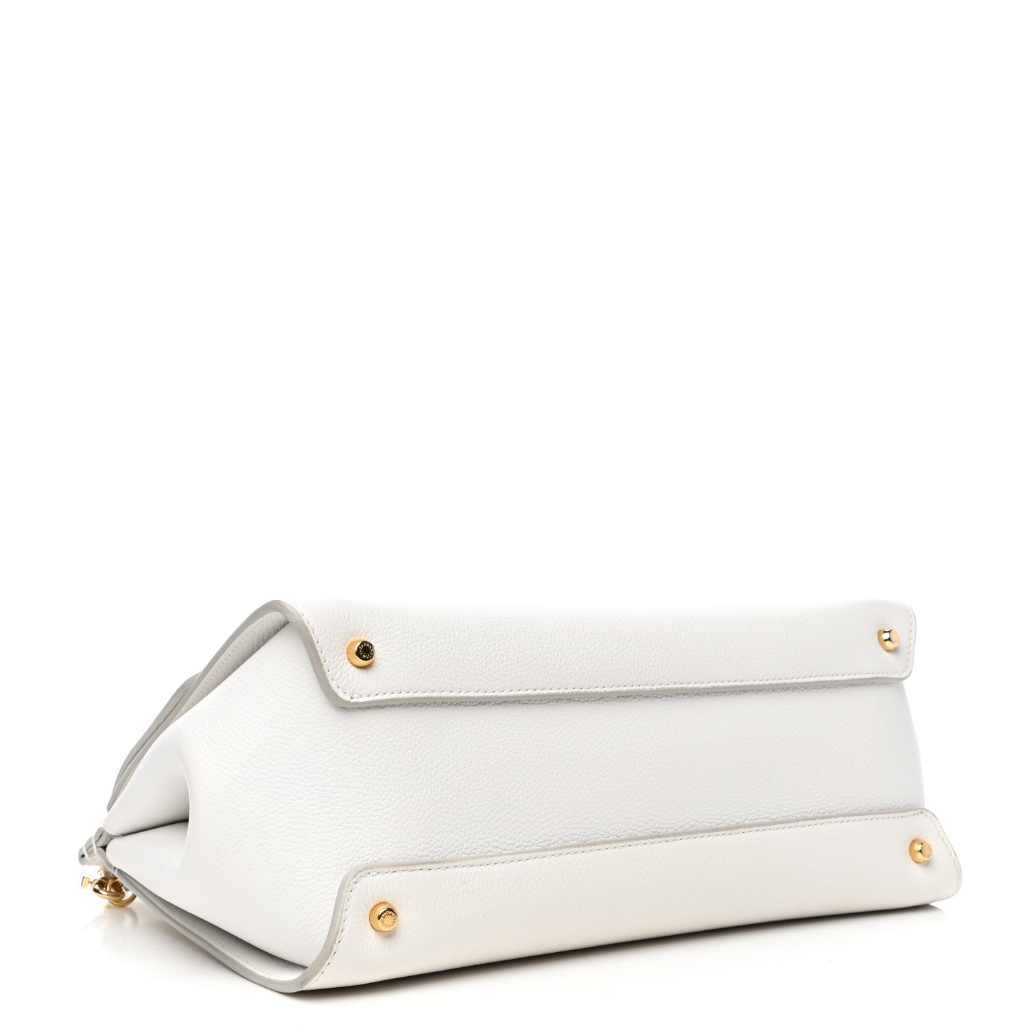 Dolce & Gabbana Calfskin Medium Sicily Soft Satchel White 4 of 8