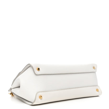 Dolce & Gabbana Calfskin Medium Sicily Soft Satchel White 4 of 8