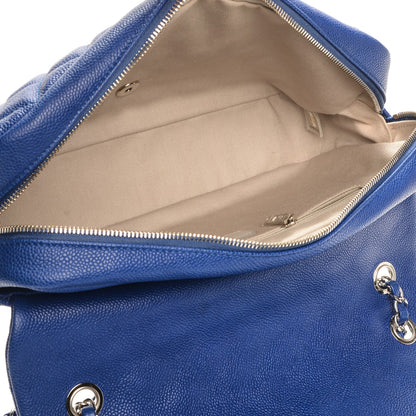 Chanel Caviar Quilted Jumbo Easy Flap Blue 5 of 7
