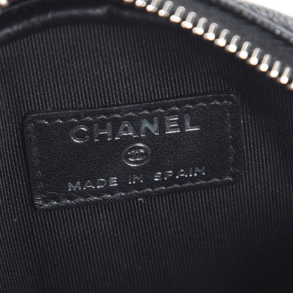 Chanel Iridescent Caviar Quilted Zip Around Classic Coin Purse Black 6 of 8