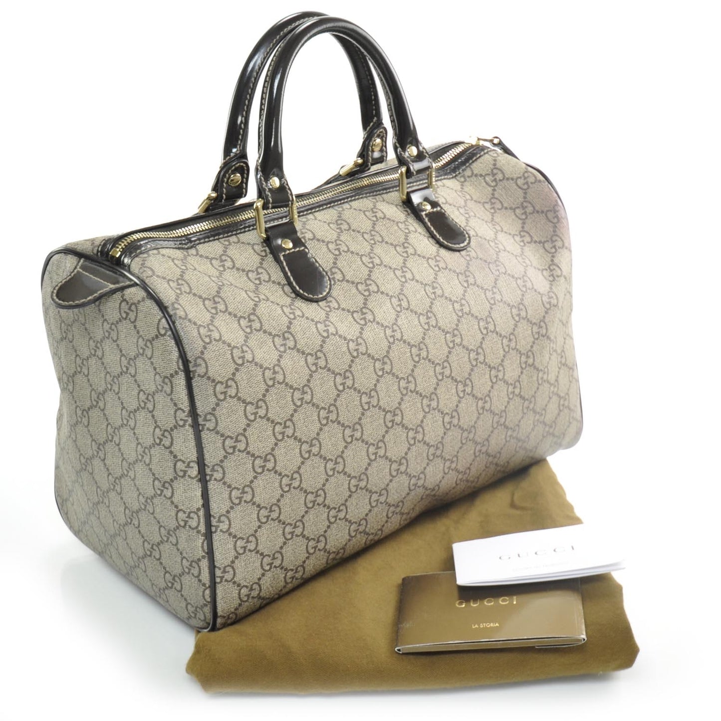 GG Plus Monogram Tattoo Heart Medium Joy Boston Dark Brown