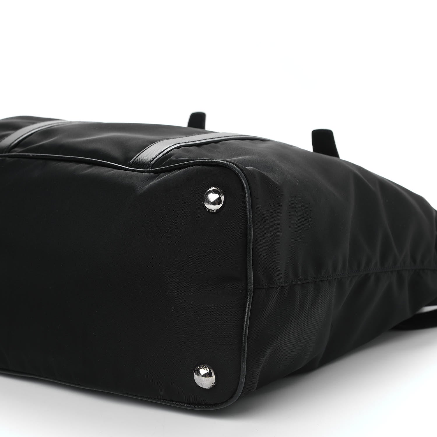 Prada Tessuto Nylon Saffiano Weekender Black 8 of 8