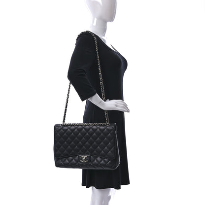 Chanel Caviar Quilted Maxi Double Flap Black 2 of 10