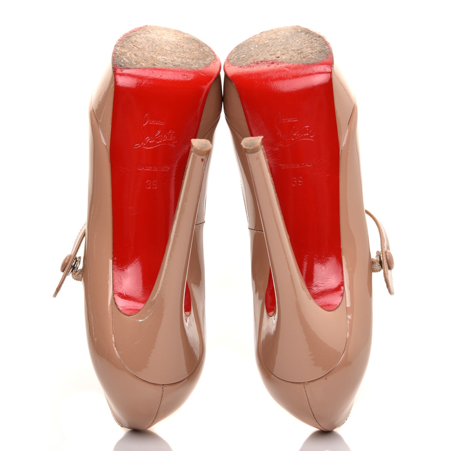 Christian Louboutin Patent Bana 140 Pumps 39 Nude 5 of 8