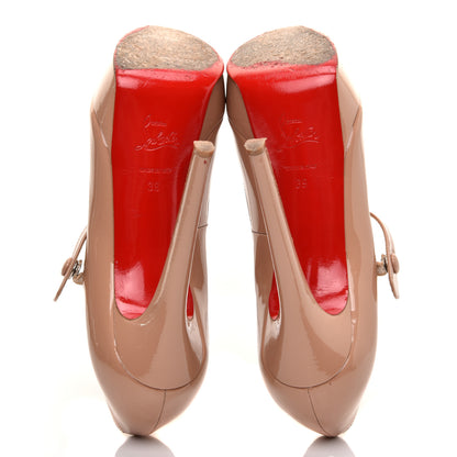 Christian Louboutin Patent Bana 140 Pumps 39 Nude 5 of 8