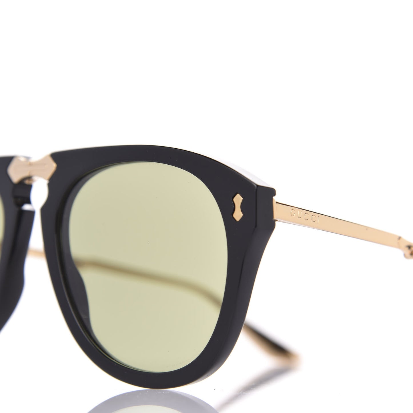 Folding Aviator Sunglasses GG0305S Black Gold