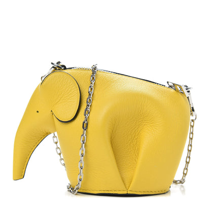 Loewe Calfskin Mini Elephant Crossbody Bag Yellow 1 of 6