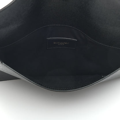 Saint Laurent Grain De Poudre Uptown Pouch Black 5 of 7
