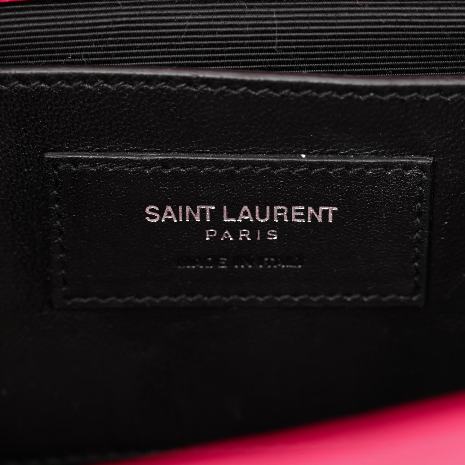 Saint Laurent SAINT LAURENT Calfskin Crocodile Embossed Medium Classic Monogram Kate Tassel Satchel Fuchsia 6 of 15