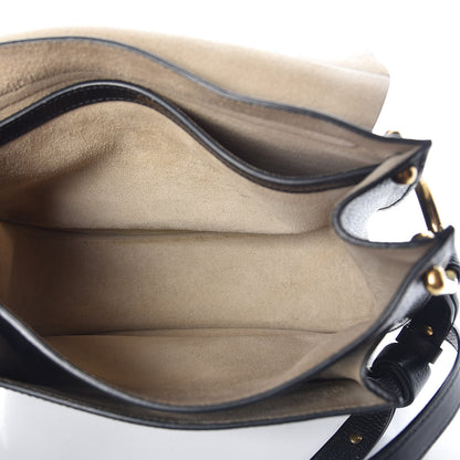 Chloe Grained Calfskin Medium Hudson Tassel Shoulder Bag Black 7 of 8