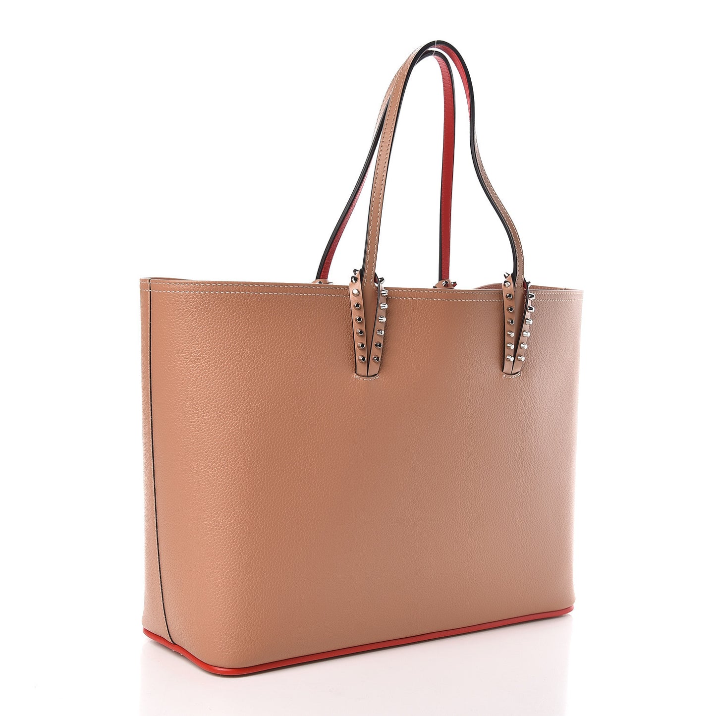 Calfskin Spikes East West Cabata Tote Nude