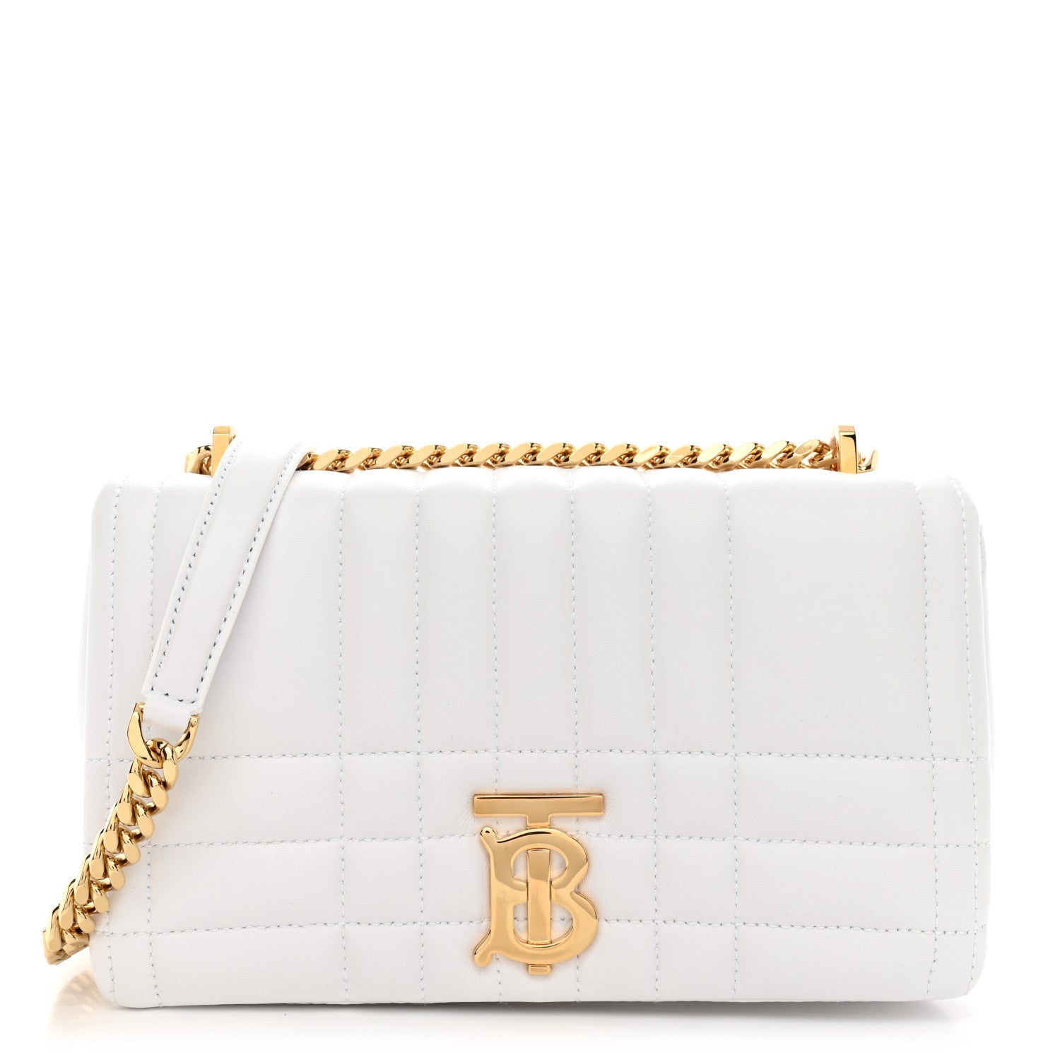 Burberry Lambskin Quilted Small Lola Bag Optic White 1 of 10