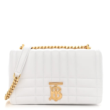 Burberry Lambskin Quilted Small Lola Bag Optic White 1 of 10