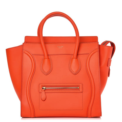 Celine Smooth Calfskin Mini Luggage Bright Orange 1 of 10