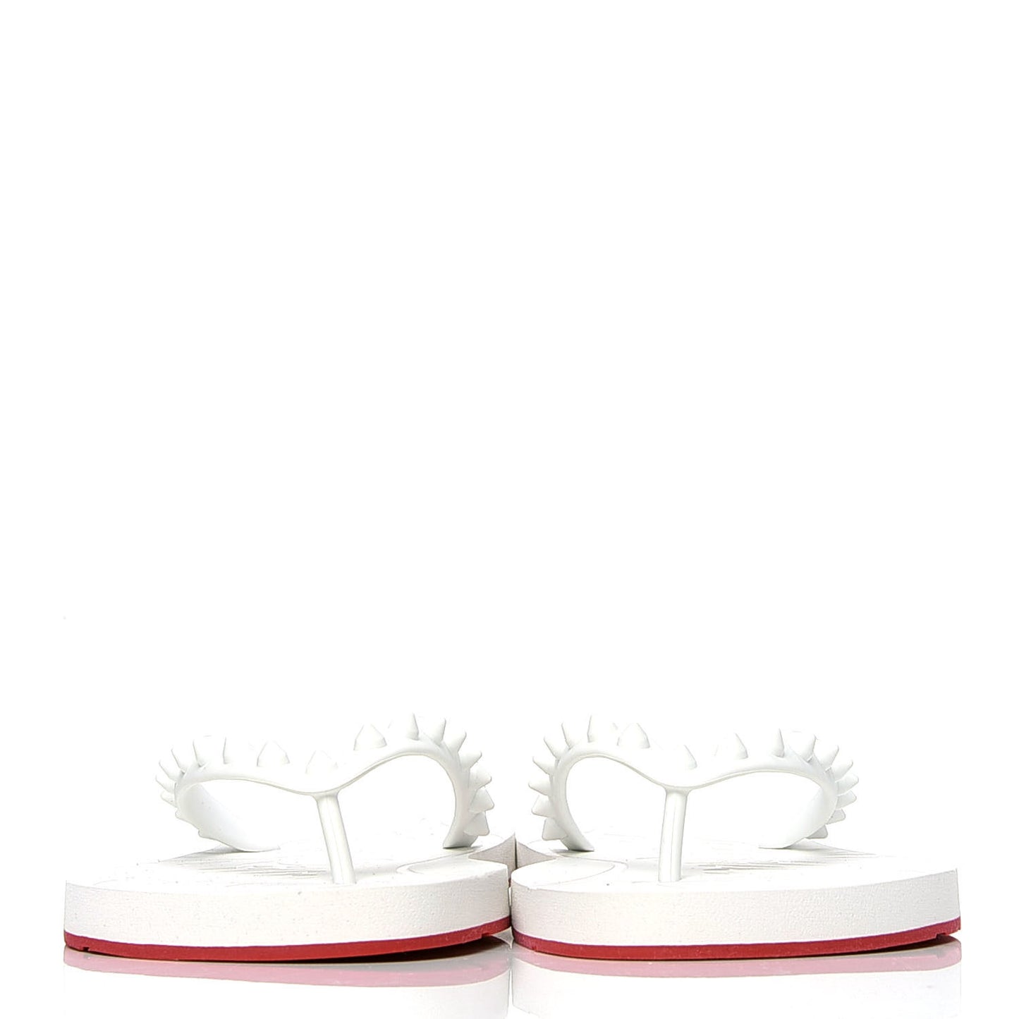 Rubber Spike Loubi Donna Flip Flop 39 White