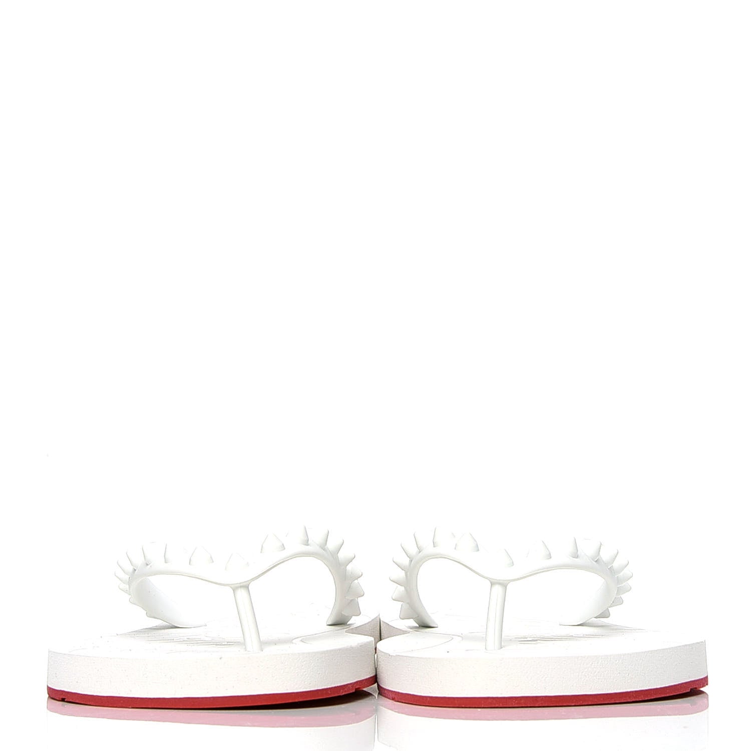 Christian Louboutin Rubber Spike Loubi Donna Flip Flop 39 White 2 of 4