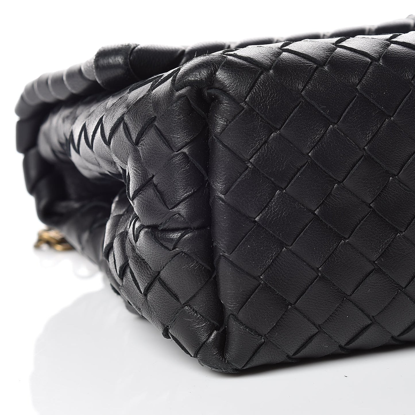 Nappa Intrecciato Baby Olimpia Shoulder Bag Black