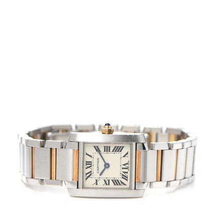 Cartier Stainless Steel 18K Yellow Gold 20mm Tank Francaise Quartz Watch 2 of 5