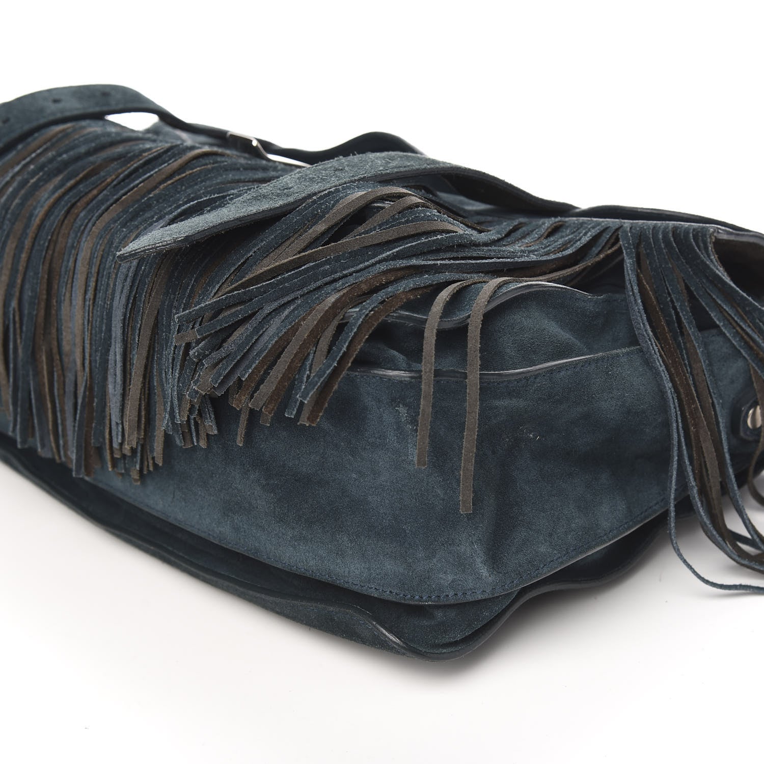 Proenza Schouler Suede Fringe Medium PS1 Satchel Blue 9 of 10